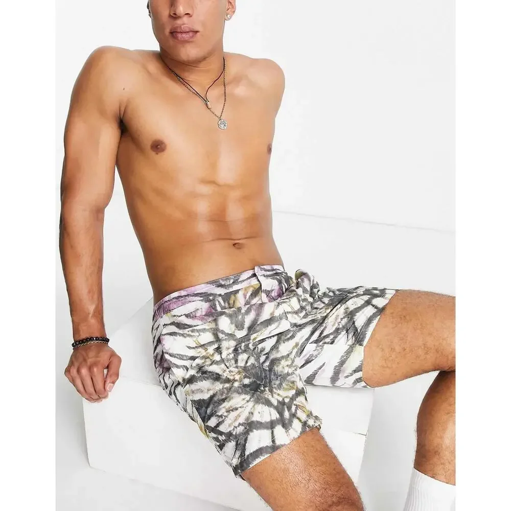 Men’s AllSaints tiger tie dye swim‎ shorts Multicolor Size Small S